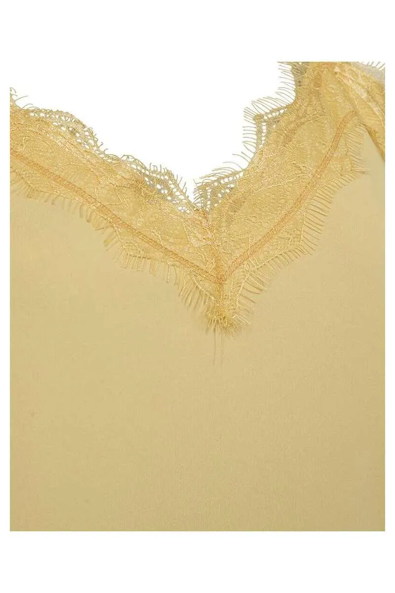Bicco strap top | Golden Haze | Blonde top fra Freequent