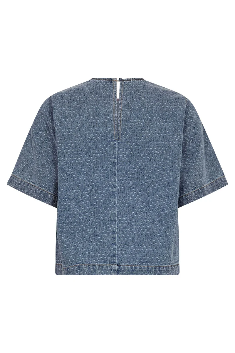 Lova Denim SS Blouse 45080 | Denim blue | Top fra Co'couture