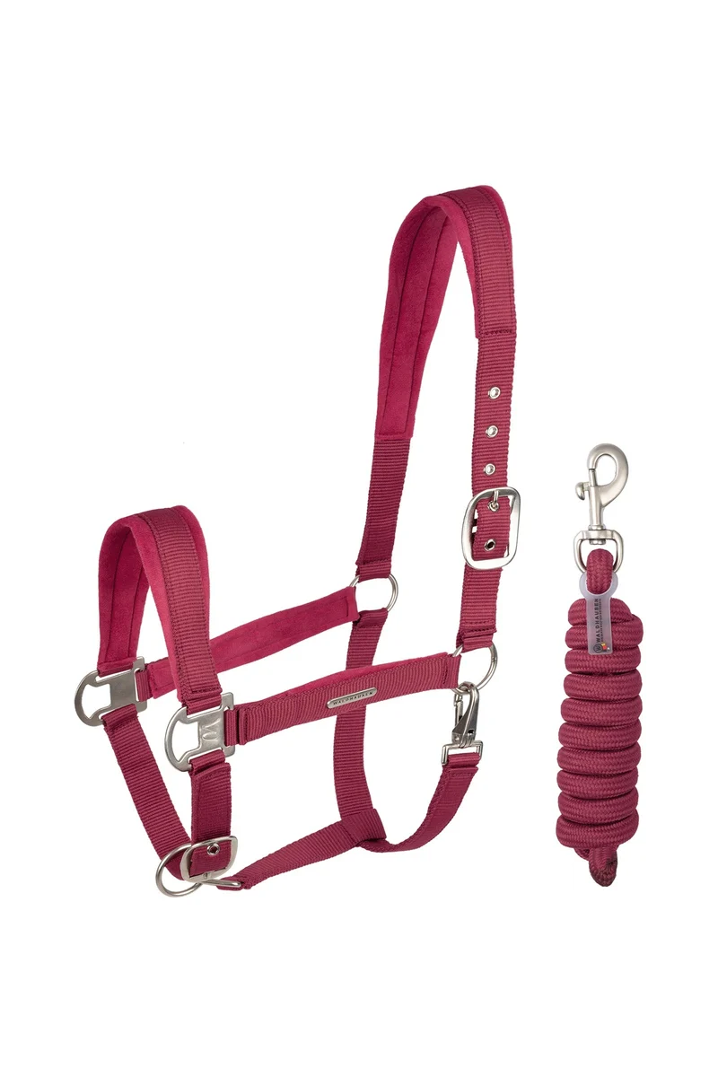 Samthalfter und Führstrick, Set Pomegranate WB
