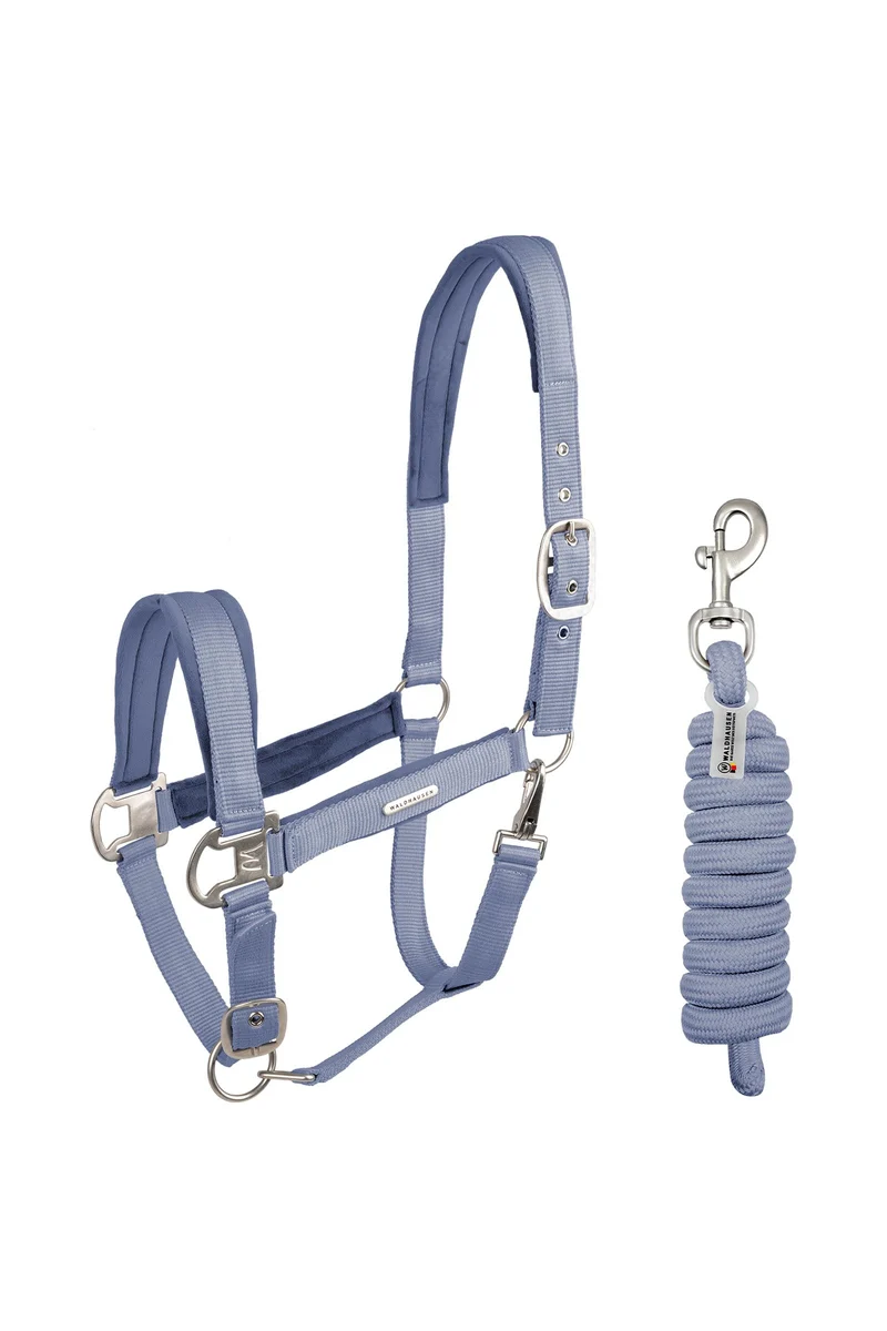 Samthalfter und Führstrick, Set Ocean Blue WB