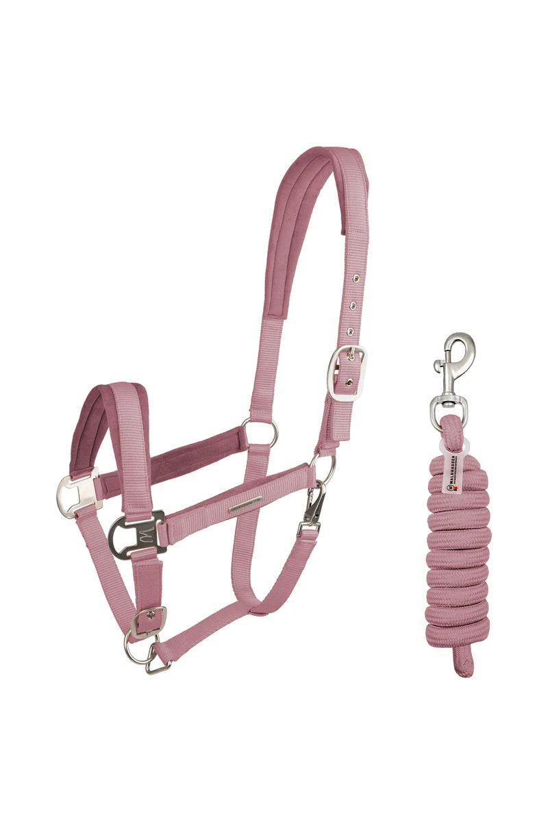 Samthalfter und Führstrick, Set Dusky Pink V