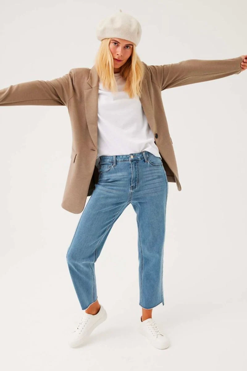Nanni Ja Fashion Struc | Desert Taupe Melange | Jakke fra Freequent