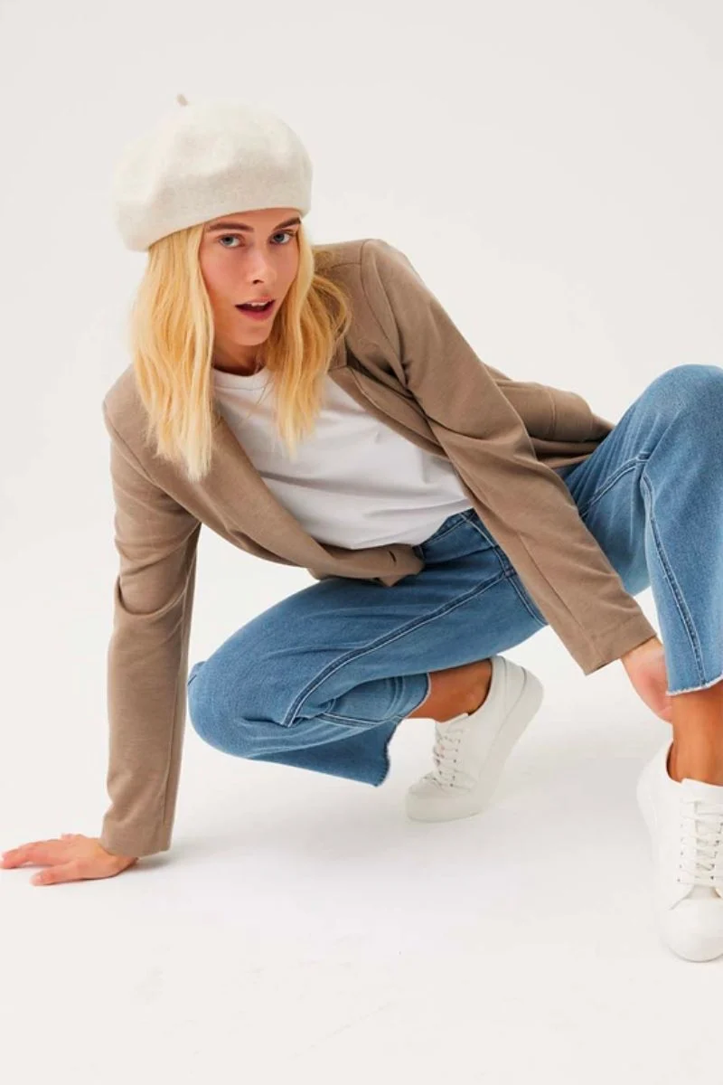 Nanni Ja Fashion Struc | Desert Taupe Melange | Jakke fra Freequent