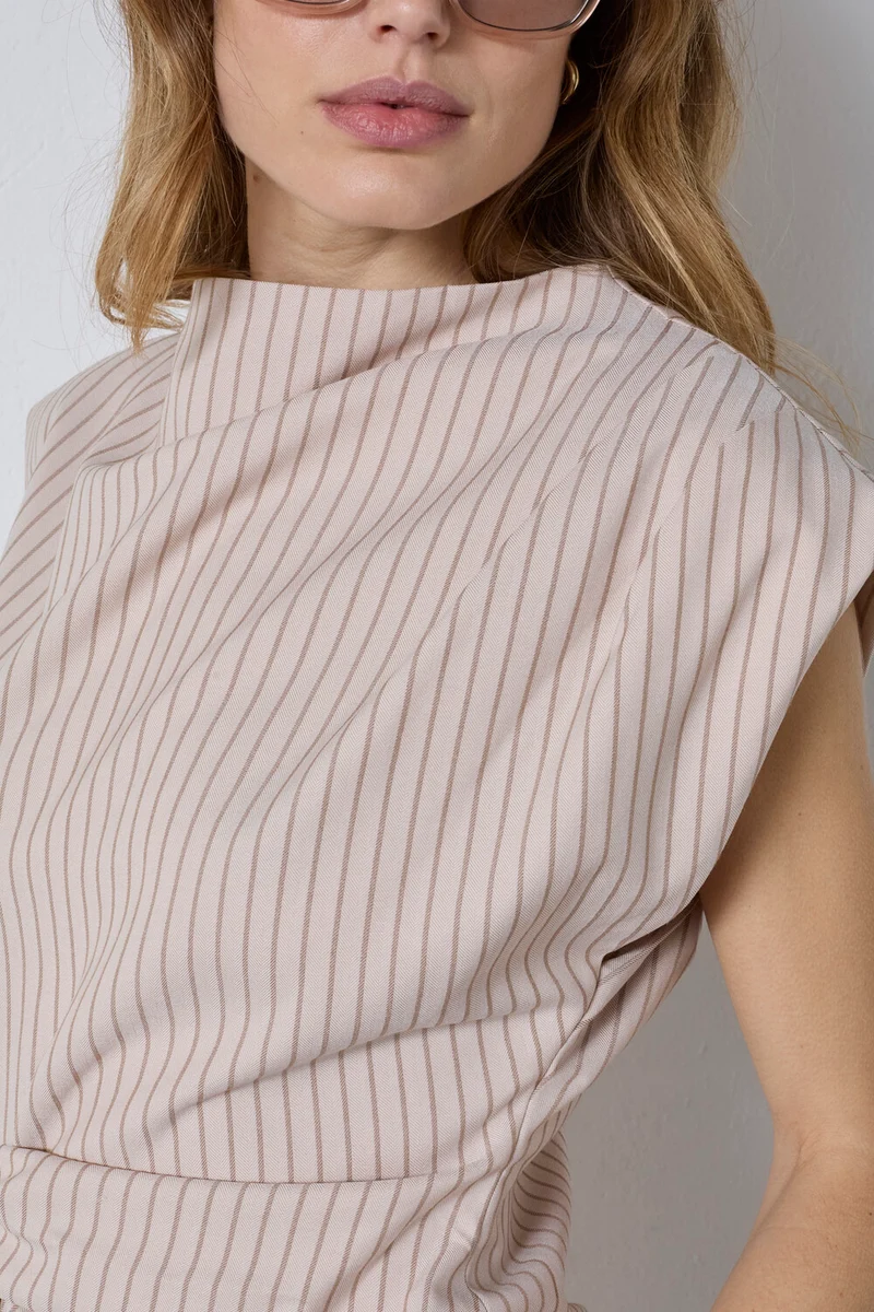 Salvie Pleat Top 45068 | Bone | Top fra Co'couture
