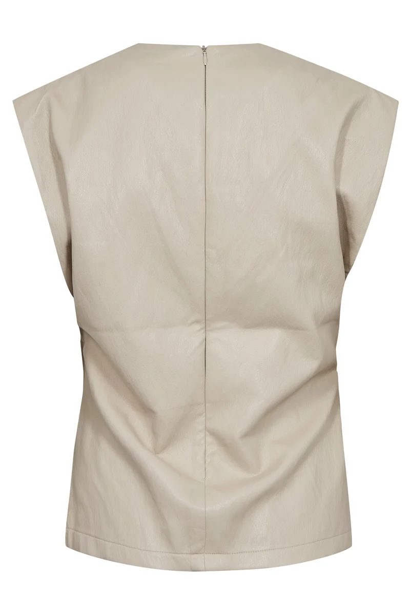 Gitt Pleat Top 35958 | Bone | Top fra Co'couture