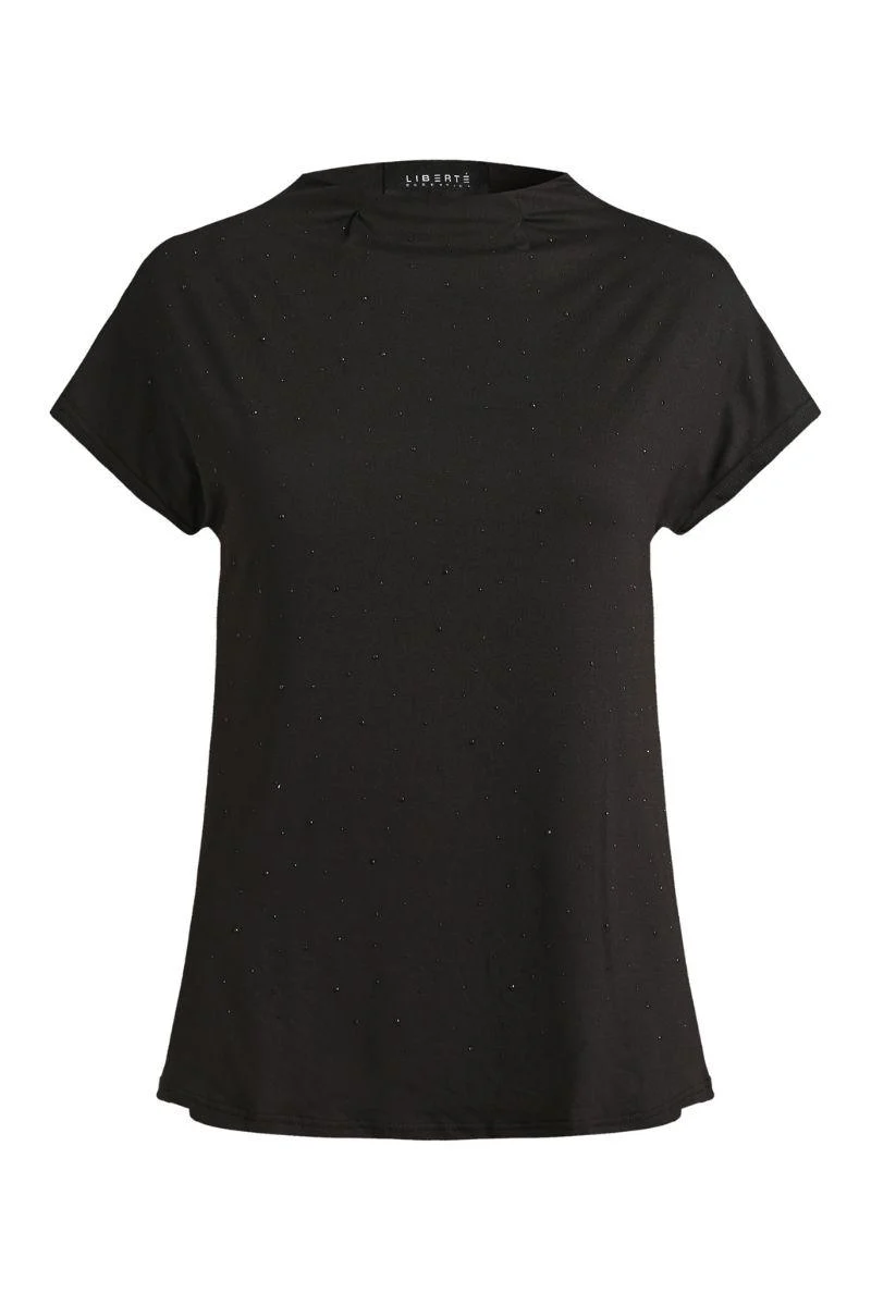 Alma Top | Black Black Simili (sorte sten) | Top fra Liberté