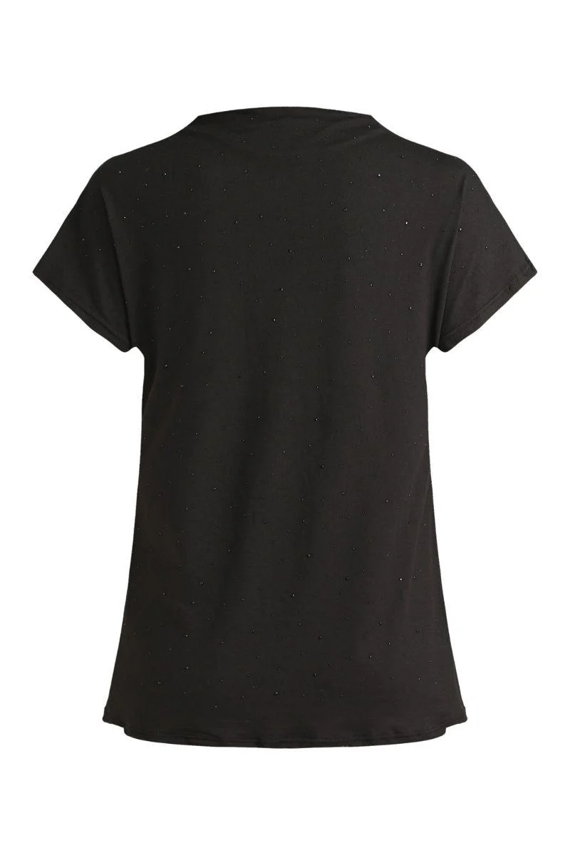 Alma Top | Black Black Simili (sorte sten) | Top fra Liberté