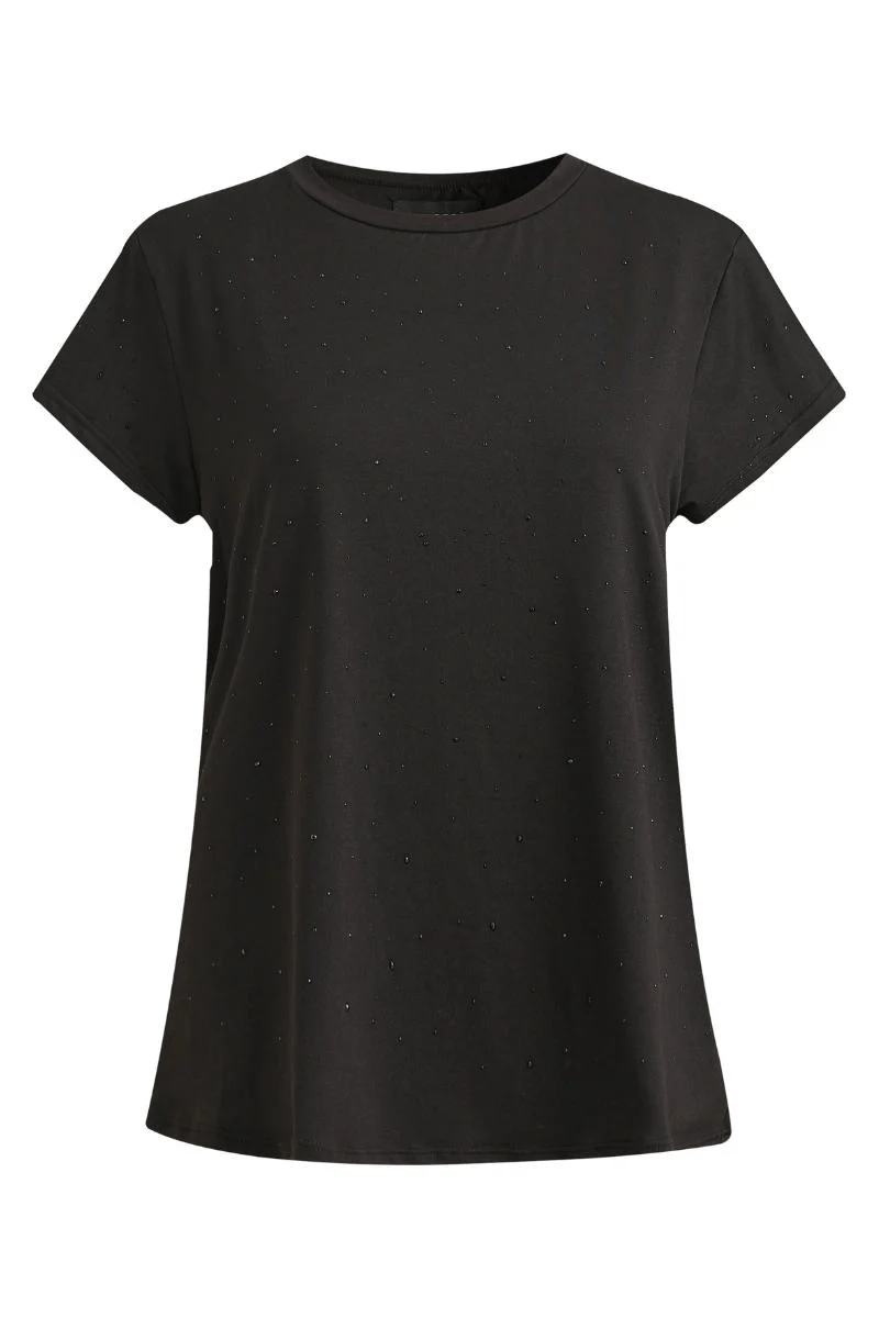 Alma U Tshirt | Black Black Simili (sorte sten) | Tshirt fra Liberté