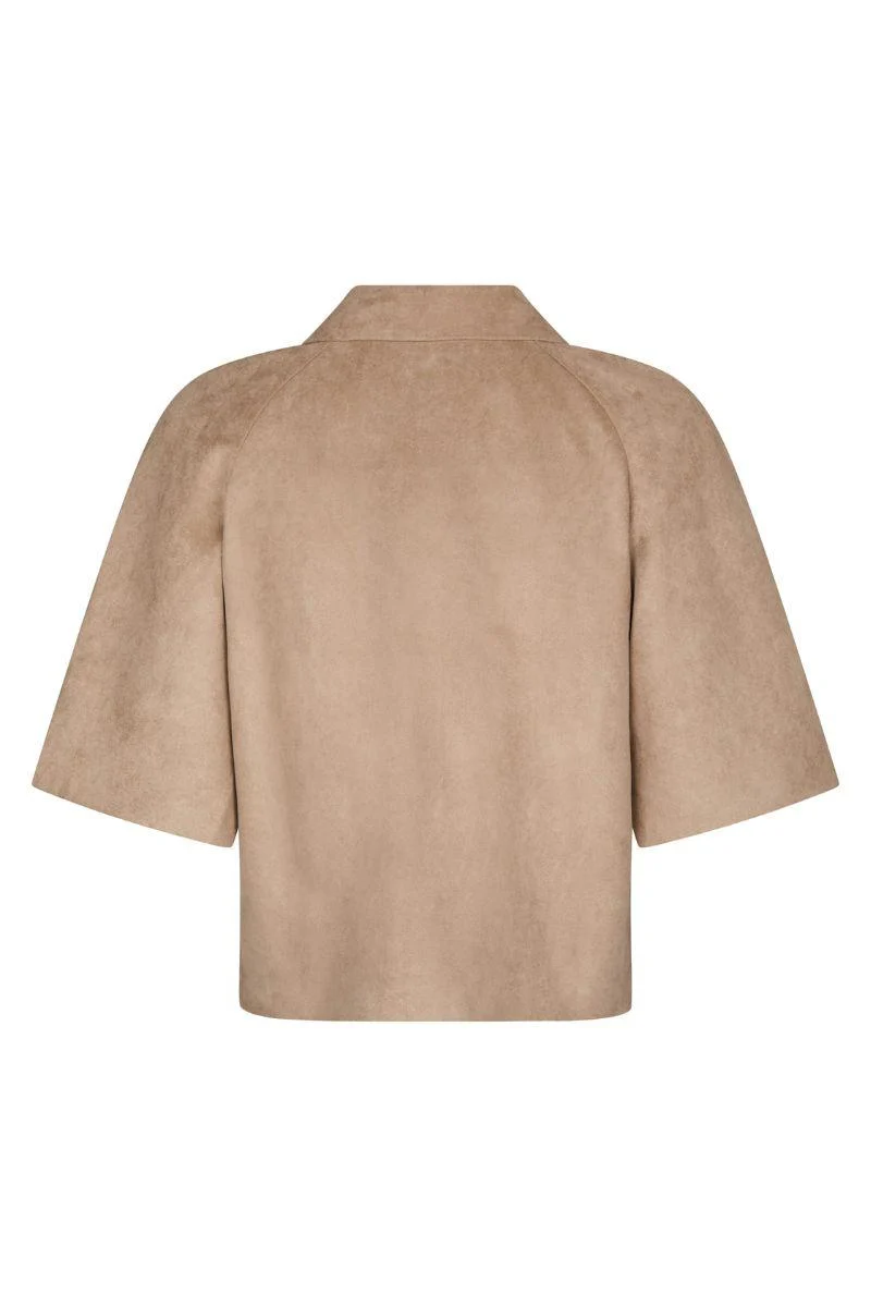 Editta Faux Suede Jacket | Sand | Jakke fra Neo Noir