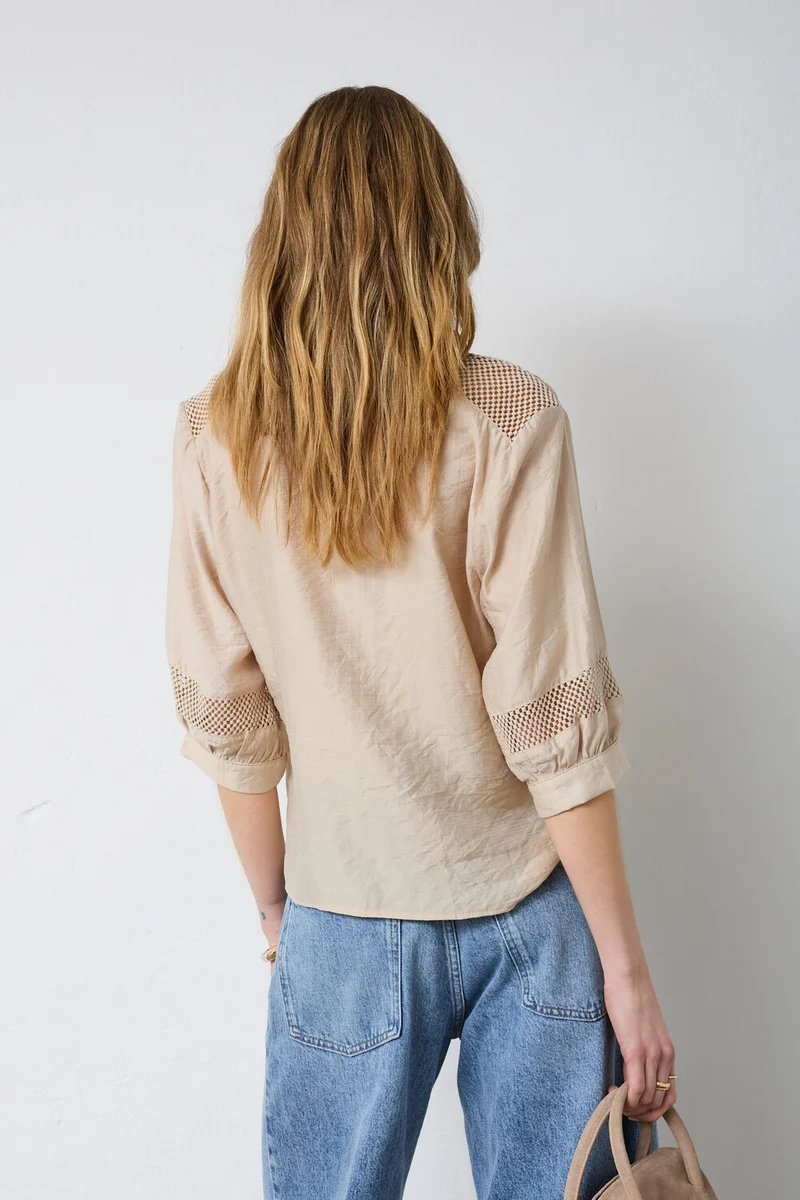 Gwenda SS Blouse 45084 | Mink | Top fra Co'couture