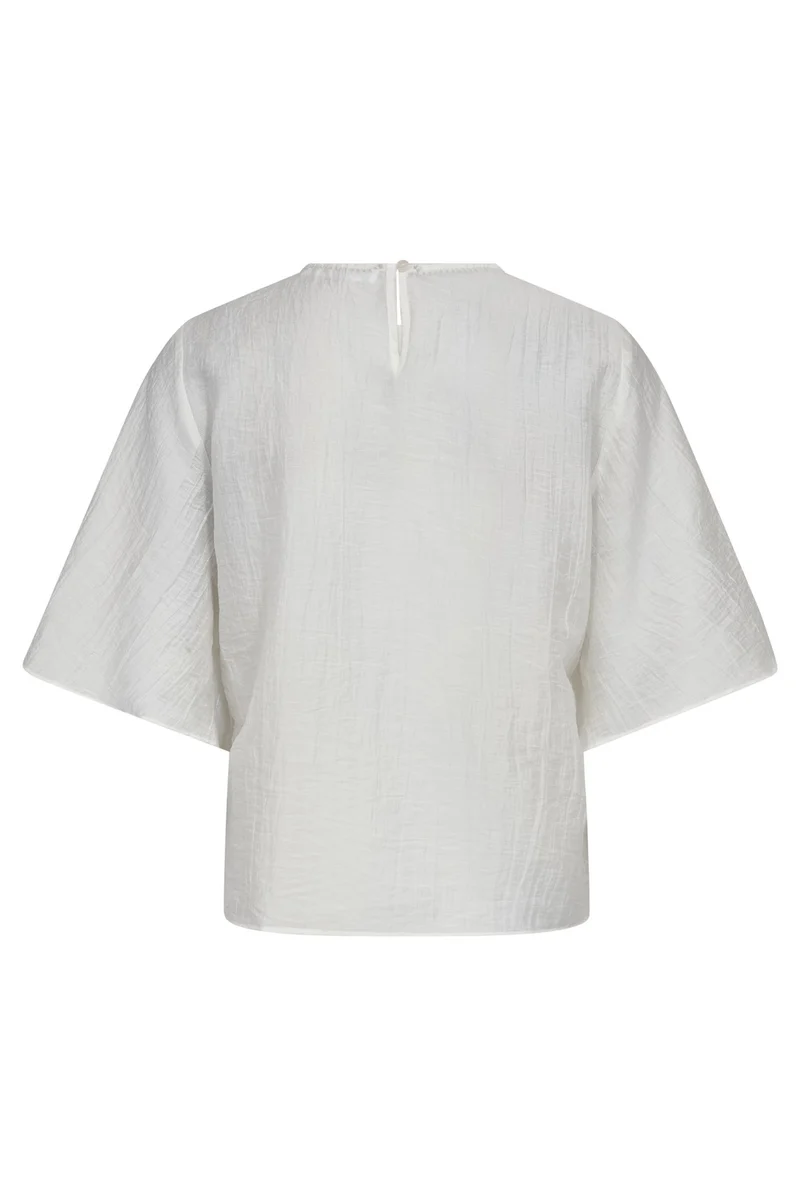 Conny Drape SS Blouse 45093 | White | Top fra Co'couture