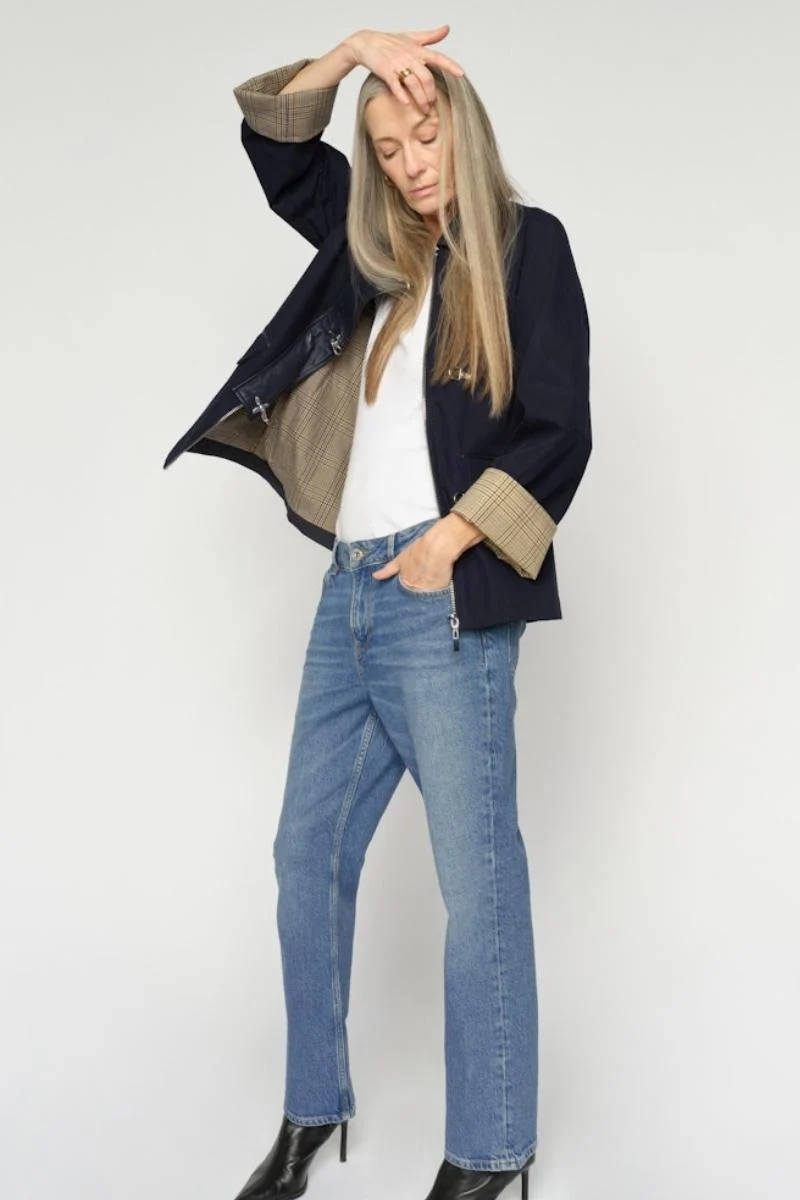 Fallon Mercer Jacket | Salute Navy | Jakke fra Mos Mosh
