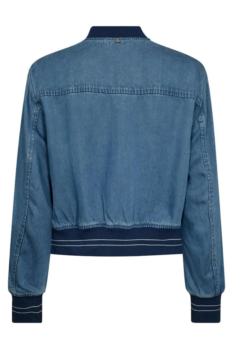 Cate Onyx Jacket | Light Blue Denim | Jakke fra Mos Mosh