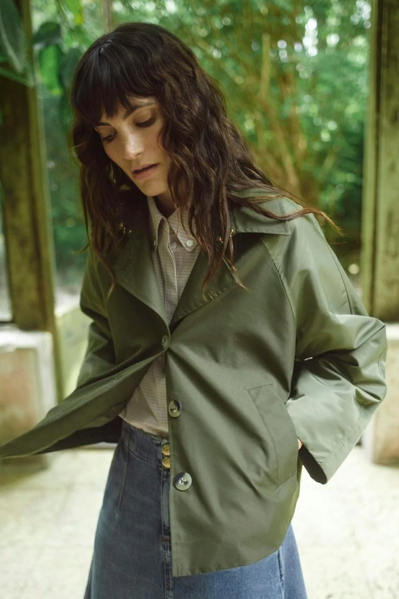 Zyla Neola Trenchcoat | Olive Night | Jakke fra Mos Mosh
