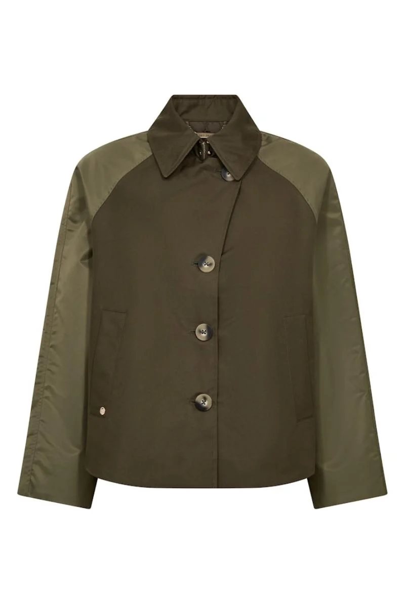 Zyla Neola Trenchcoat | Olive Night | Jakke fra Mos Mosh