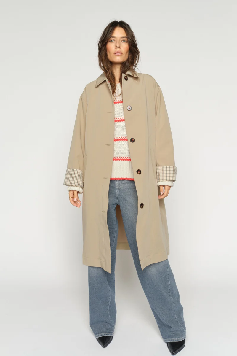 Riko Bora Trenchcoat | Twill | Jakke fra Mos Mosh
