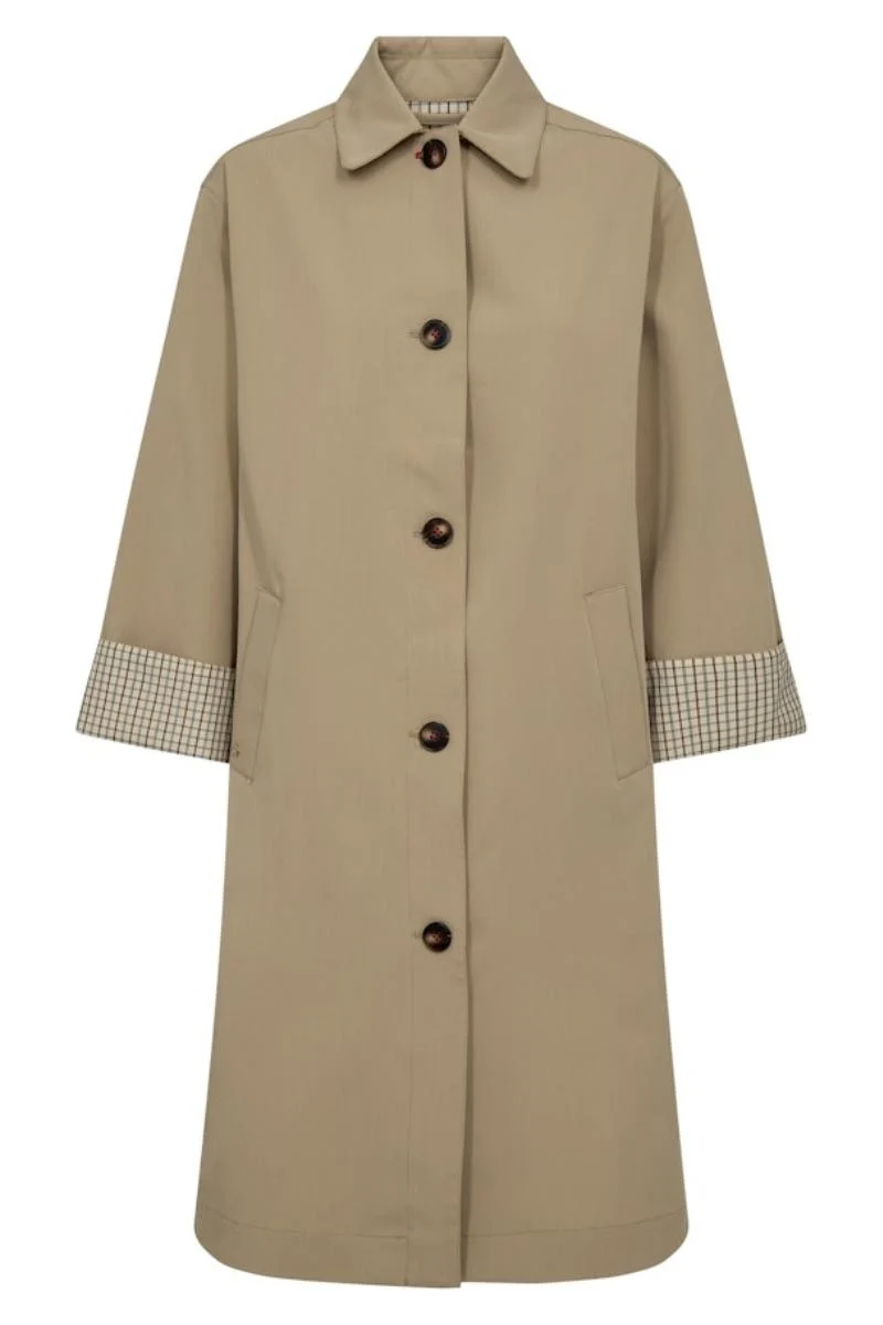 Riko Bora Trenchcoat | Twill | Jakke fra Mos Mosh