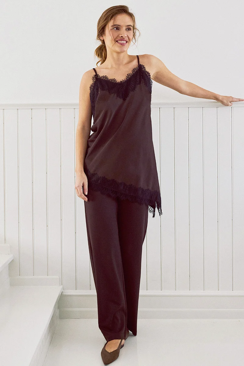 Dova Top 212030 | Coffee Bean W. Black | Top fra Freequent