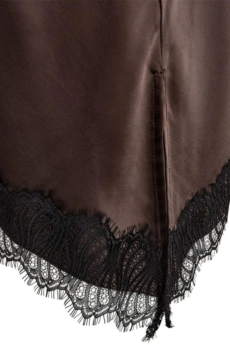 Dova Top 212030 | Coffee Bean W. Black | Top fra Freequent