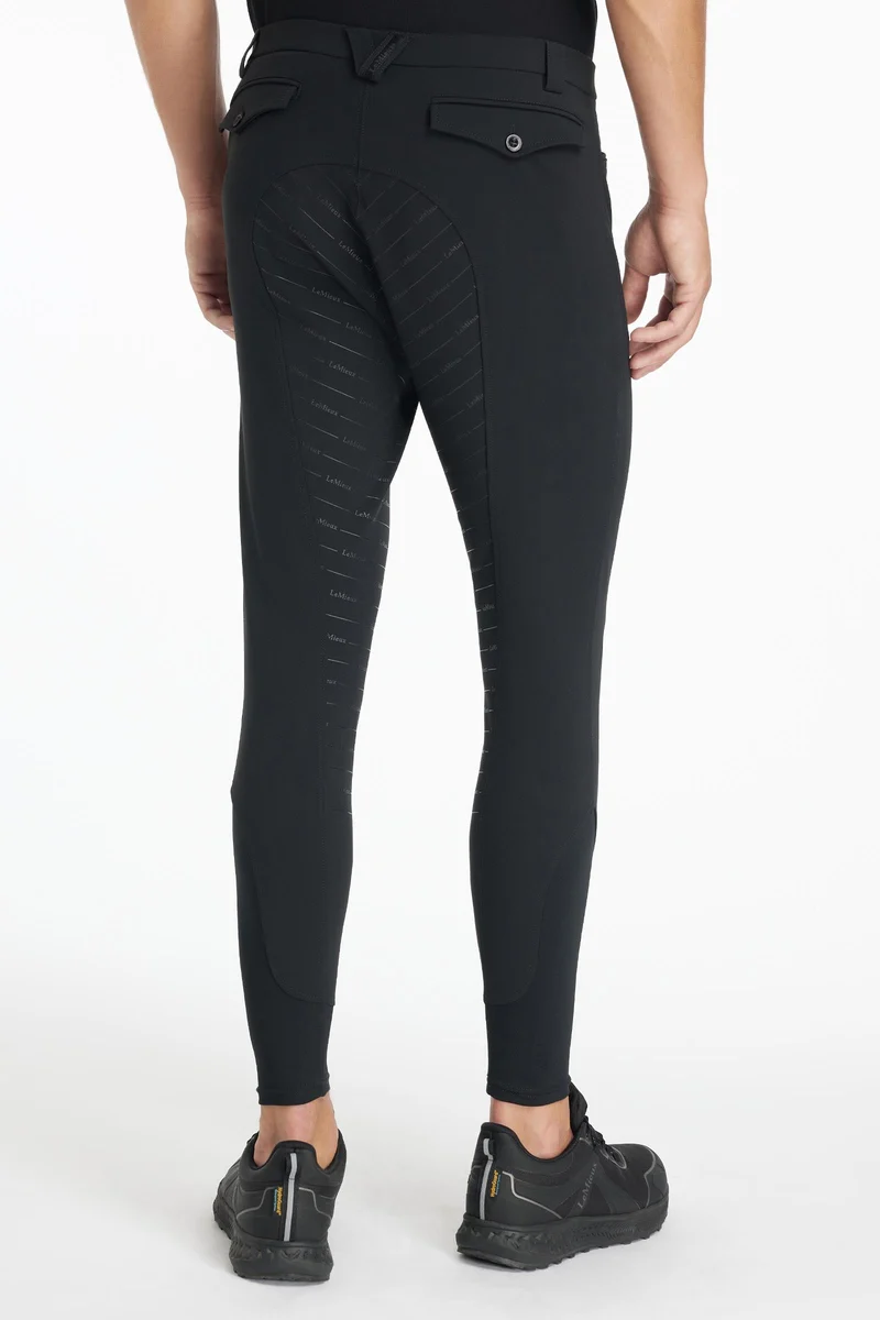 Herren Sportreithose mit Vollbesatz Black M