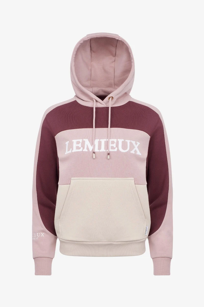 Kadie Damen Colour Block Hoodie Wild Rose 40