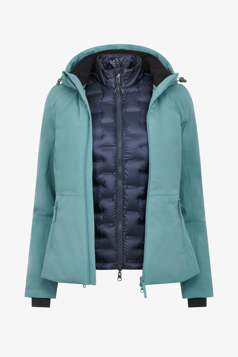 Brooke Damen 3-in-1 Wasserdichte Hybridjacke Aloe 34