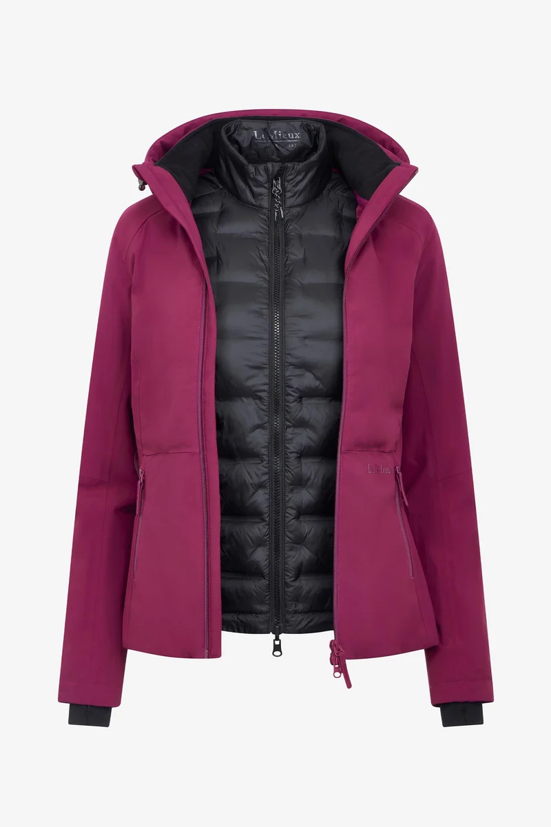 Brooke Damen 3-in-1 Wasserdichte Hybridjacke Blackberry 34
