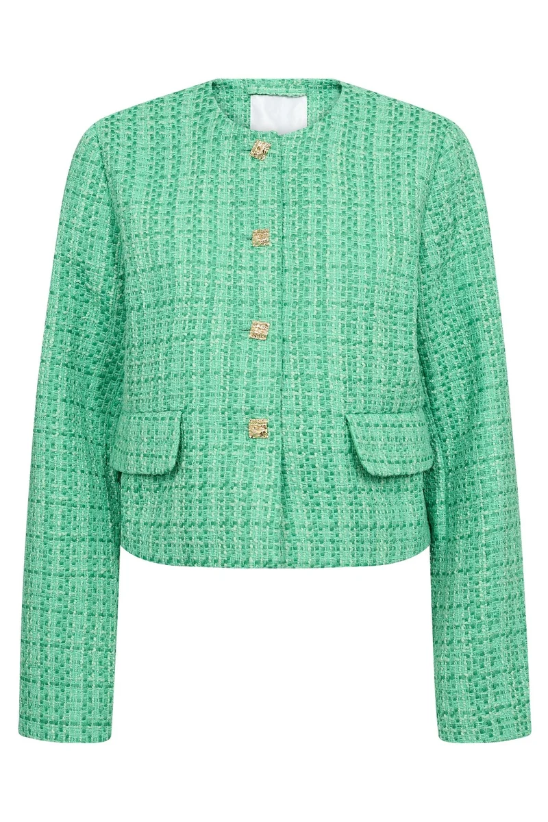 Calvin Boucle Jacket 40039 | Green | Jakke fra Co'couture