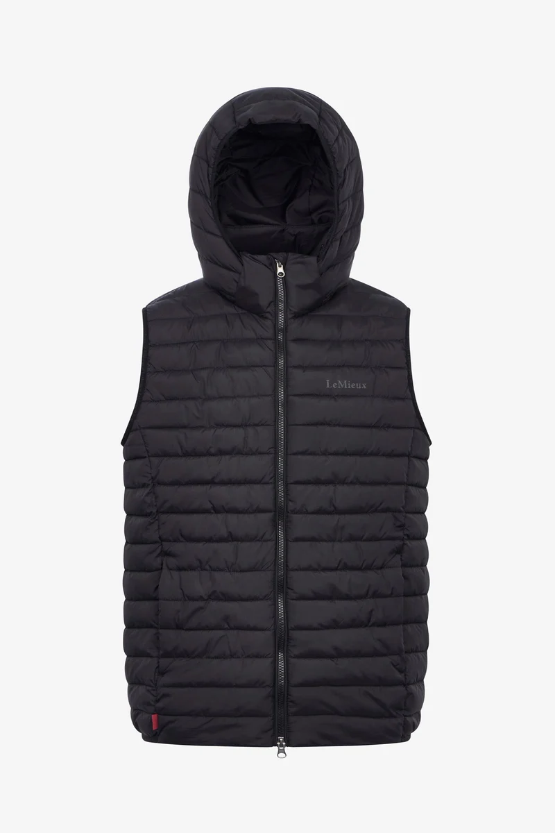 Herren Kapuzen-Steppweste Black XS