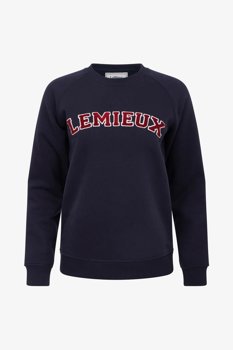 Vida Varsity Damen Sweatshirt mit Rundhalsausschnitt Navy 34