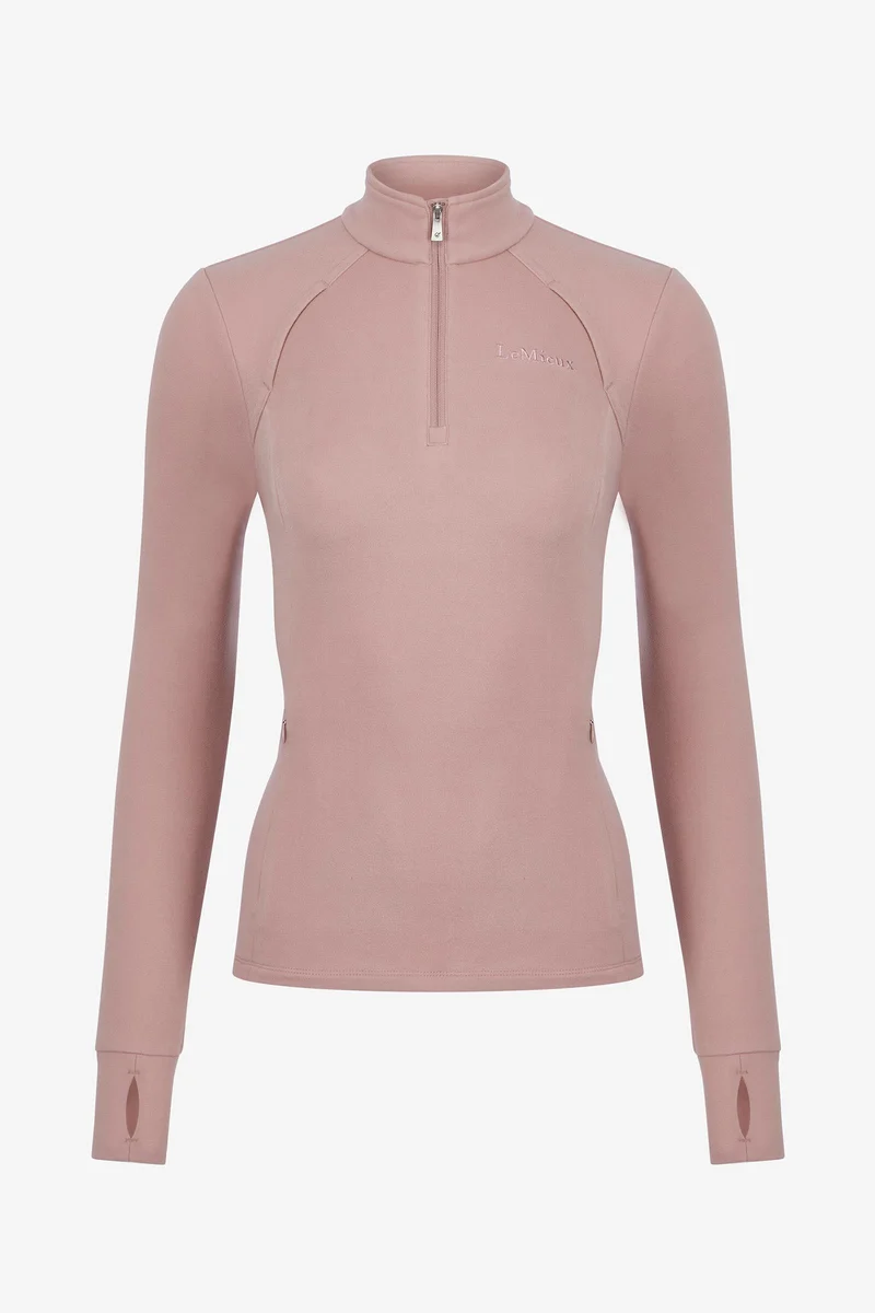 Frances Damen Fleece mit Viertelreißverschluss Wild Rose 42
