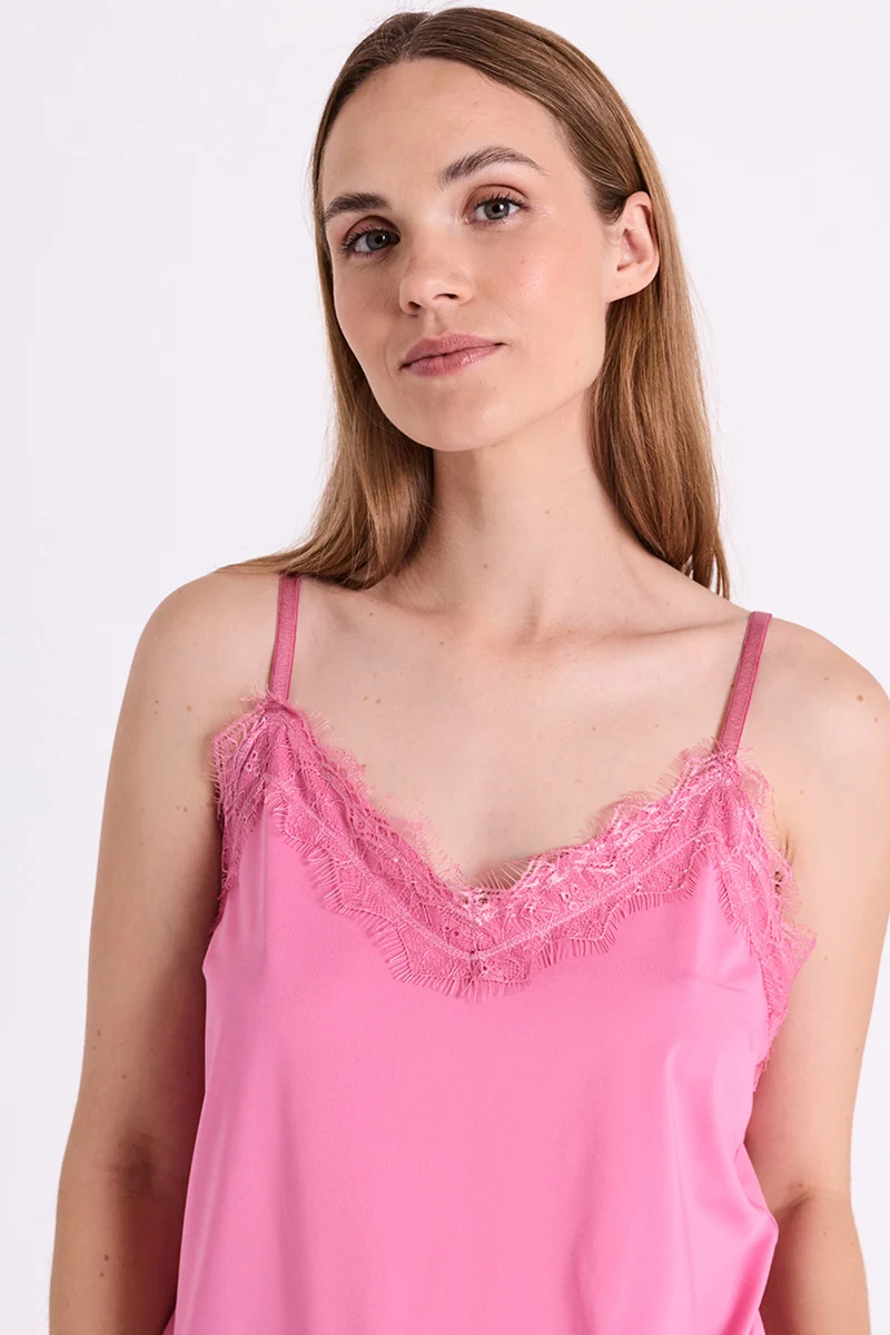 Bicco strap top | Wild Orchid | Blonde top fra Freequent