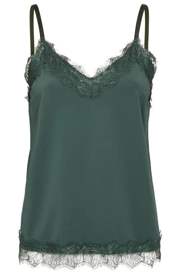 Bicco strap top | Dark Forest | Blonde top fra Freequent