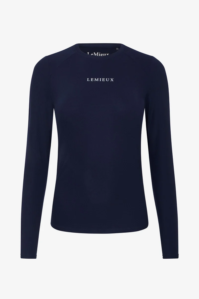 Damen Langarm-Sportshirt Navy 40
