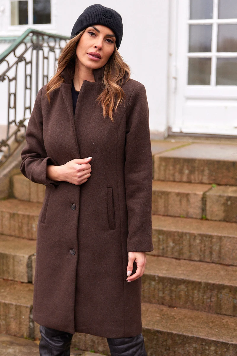 Theo Wool Coat | Brun | Frakke fra French Laundry