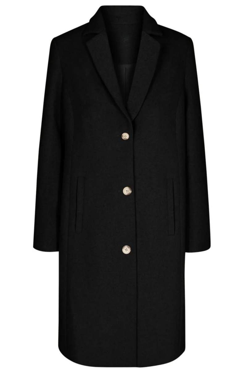 Theo Wool Coat | Sort | Frakke fra French Laundry