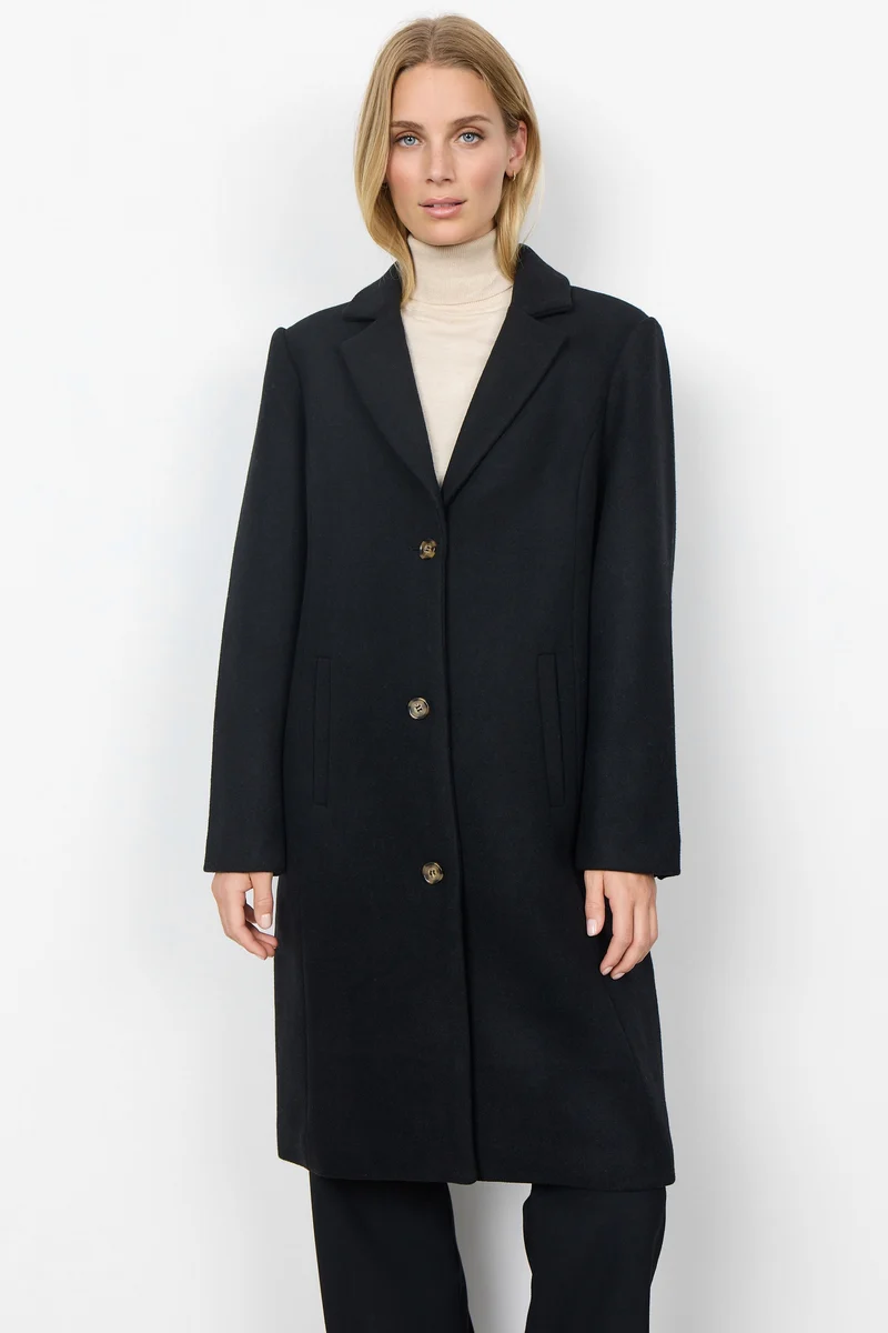 Theo Wool Coat | Sort | Frakke fra French Laundry