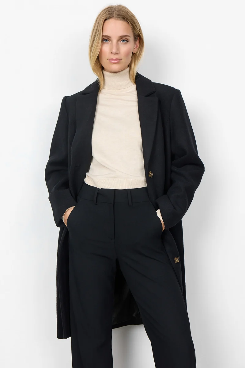 Theo Wool Coat | Sort | Frakke fra French Laundry
