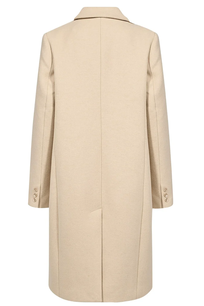 Theo Wool Coat | Sand | Frakke fra French Laundry