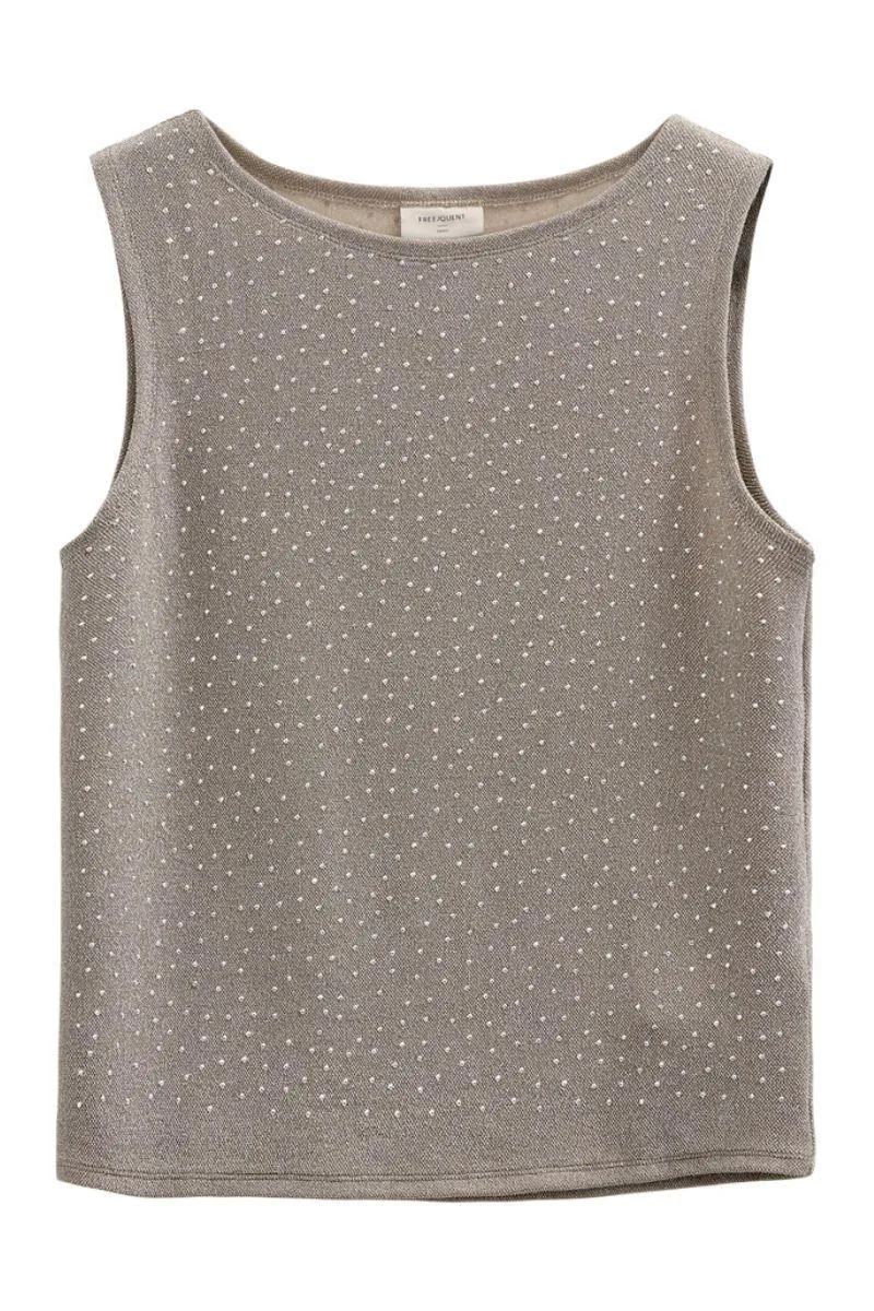 Viska Top 207173 | Desert Taupe W. Silver | Top fra Freequent