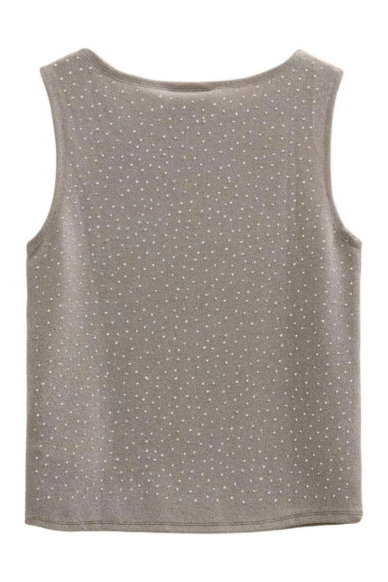 Viska Top 207173 | Desert Taupe W. Silver | Top fra Freequent