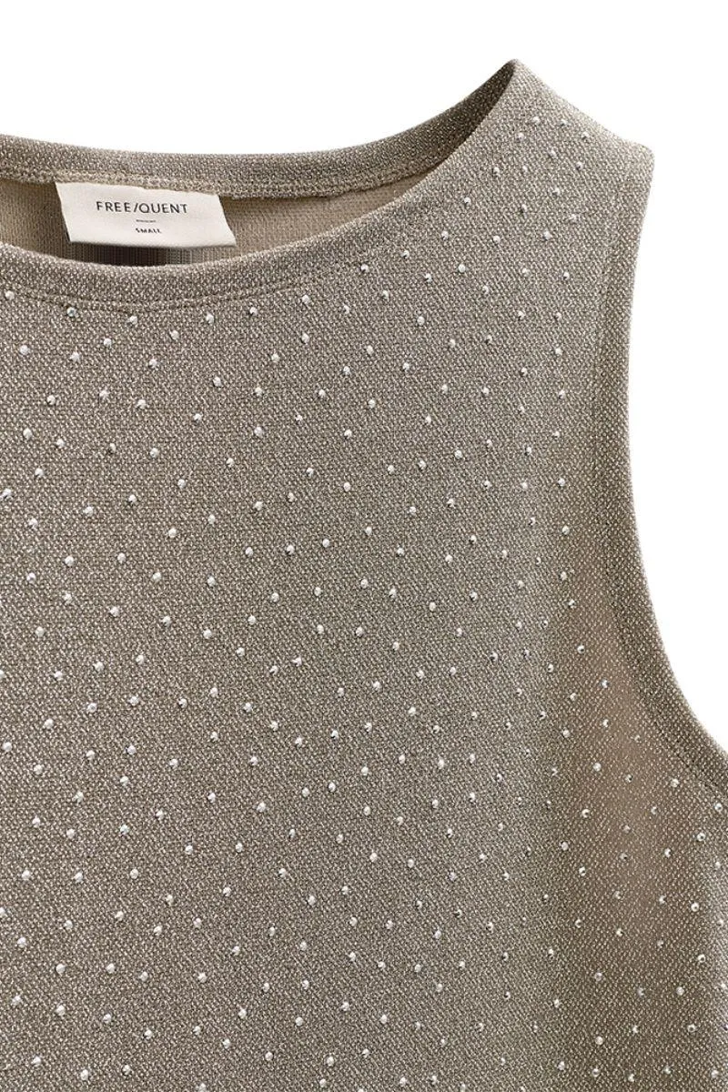 Viska Top 207173 | Desert Taupe W. Silver | Top fra Freequent