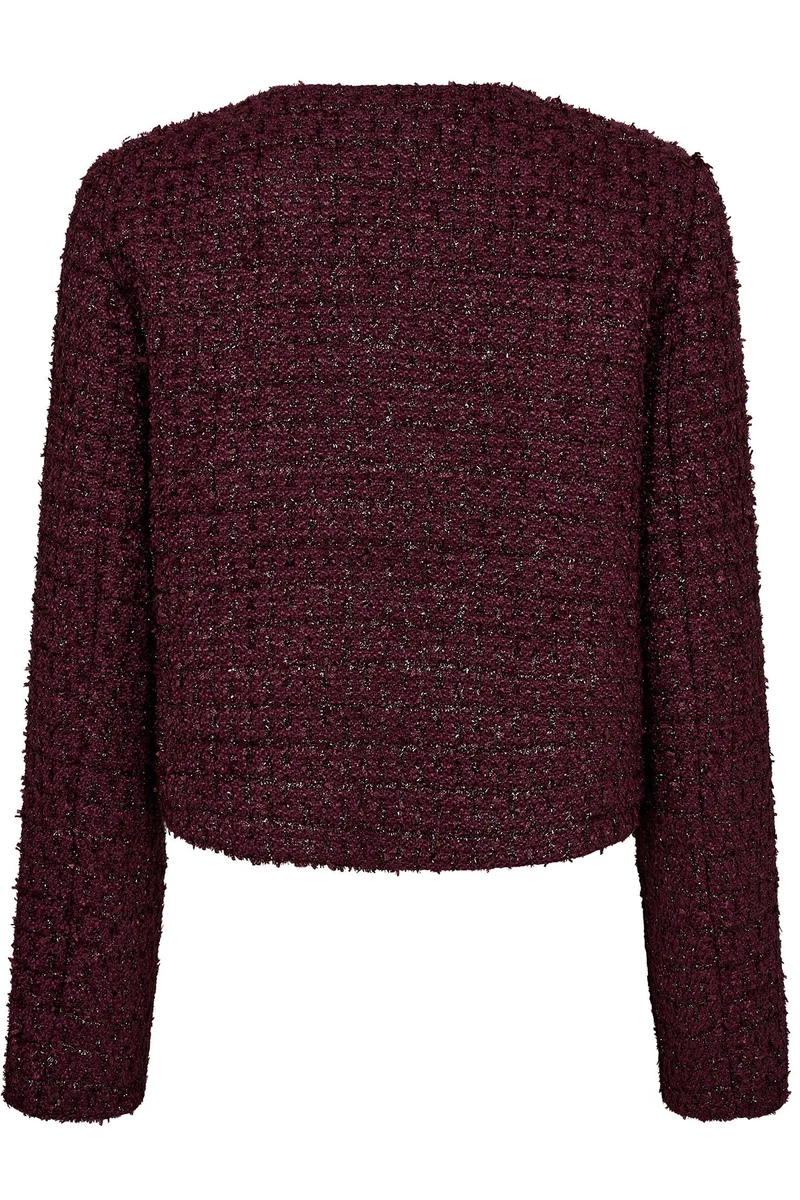 Peach Boucle Jacket 30357 | Plum | Jakke fra Co'couture