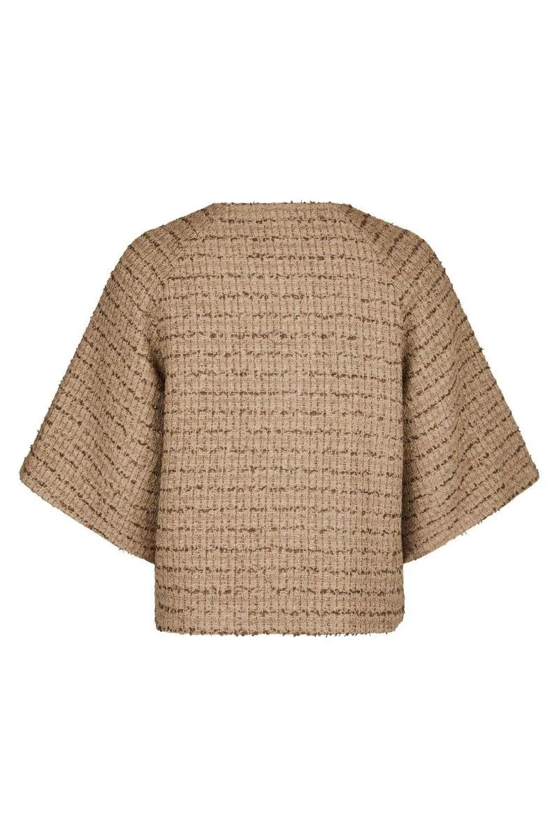 Rosella Boucle Mini Jacket | Taupe | Jakke fra Neo Noir