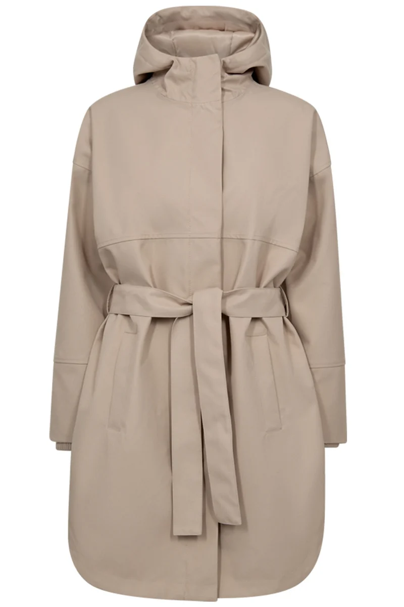 Storm Ja Belt 121693 | Simply Taupe | Jakke fra Freequent