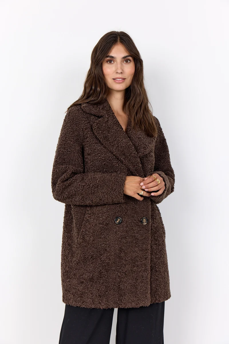 Addy FF Teddy Coat | Brun | Frakke fra French Laundry