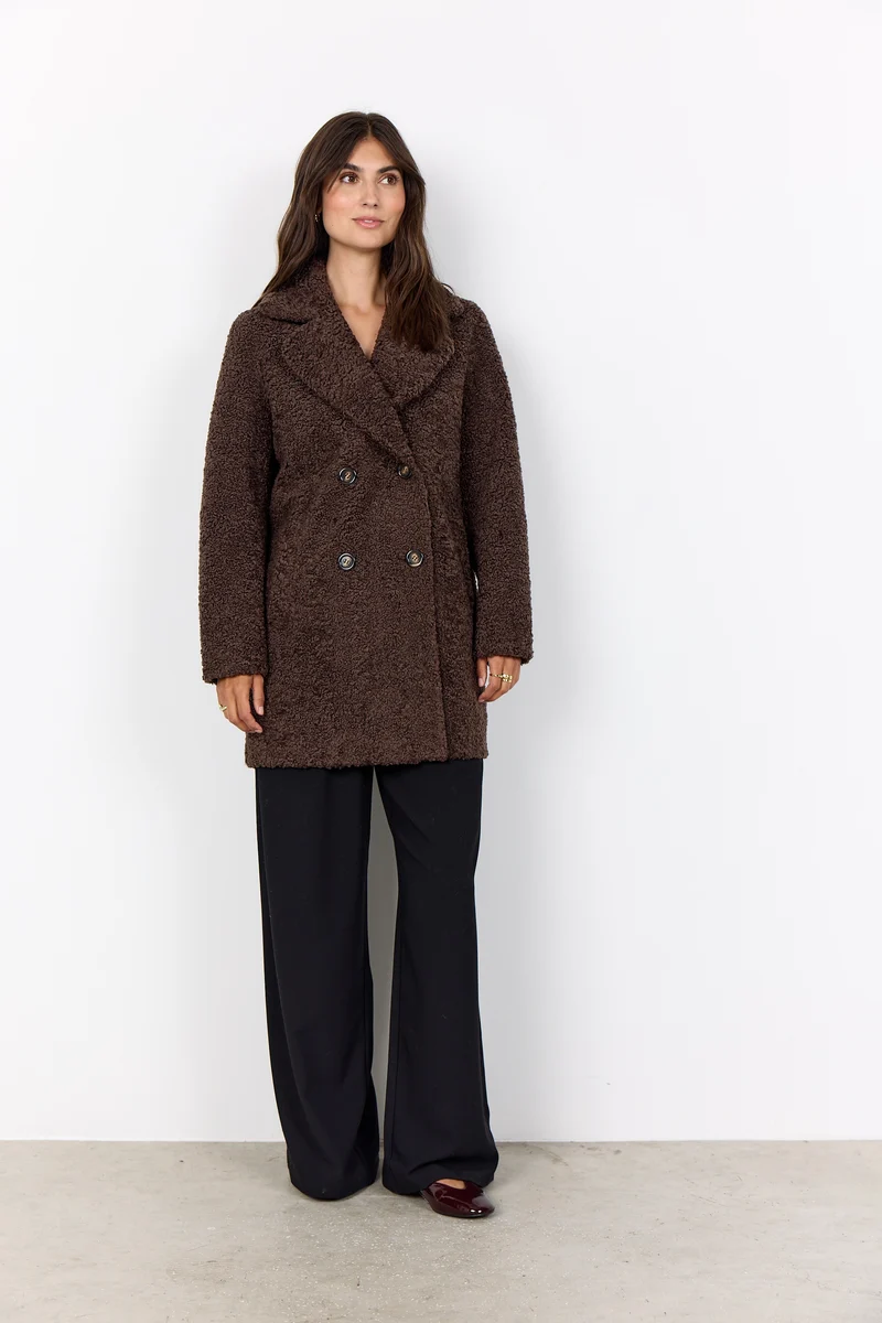 Addy FF Teddy Coat | Brun | Frakke fra French Laundry