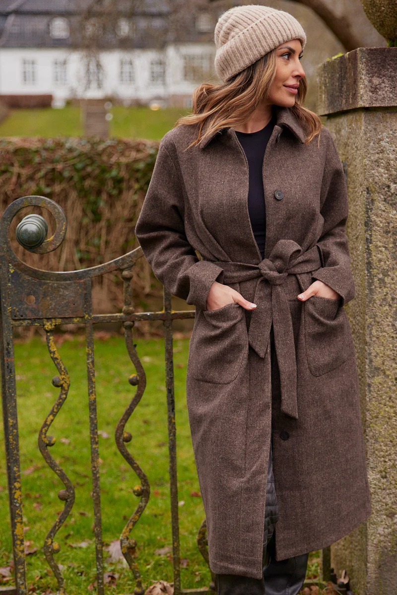 Kermit Wool Coat | Brun | Frakke fra French Laundry