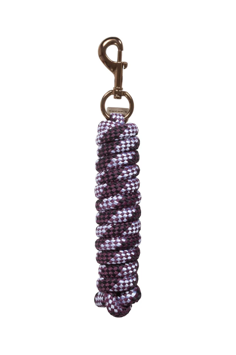 CAVALJACE Führstrick mit Karabinerhaken Dusty Plum Einheitsgröße