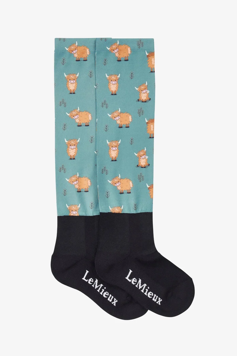 Footsie Socken Highland Cow/Aloe 37-41